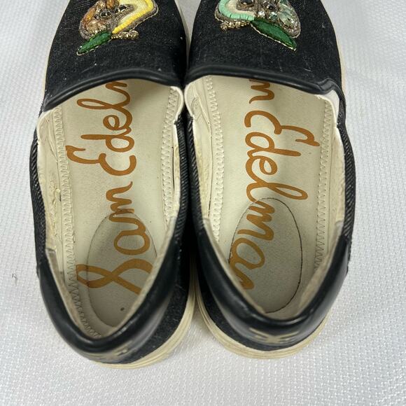 SAM EDELMAN Evelina Pear Apple Jeweled Embroidered Sneaker Women 9 - Picture 5 of 14